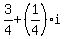 3%2F4%2B%281%2F4%29i