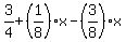 3%2F4%2B%281%2F8%29x-%283%2F8%29x