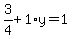 3%2F4%2B1%2Ay=1