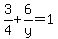 3%2F4%2B6%2Fy=1