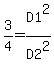 3%2F4=D1%5E2%2FD2%5E2