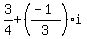 3%2F4+%2B+%28%28-1%29%2F3%29i