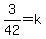 3%2F42+=+k