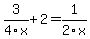 3%2F4x%2B2=1%2F2x