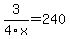 3%2F4x=240