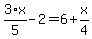 3%2F5%2Ax-2=6%2Bx%2F4