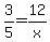 3%2F5=12%2Fx
