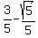 3%2F5+-sqrt%285%29%2F5