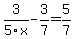 3%2F5x-3%2F7=5%2F7