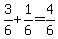 3%2F6%2B1%2F6=4%2F6