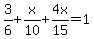 3%2F6%2Bx%2F10%2B4x%2F15=1
