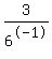 3%2F6%5E-1