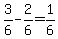 3%2F6-2%2F6=1%2F6