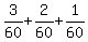 3%2F60+%2B+2%2F60+%2B+1%2F60
