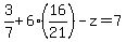 3%2F7%2B6%2816%2F21%29-z=7