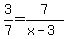 3%2F7=7%2F%28x-3%29