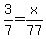 3%2F7+=+x%2F77