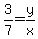 3%2F7+=+y%2Fx