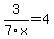 3%2F7x+=+4