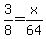 3%2F8+=+x%2F64
