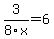 3%2F8x=6
