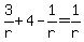 3%2Fr%2B4-1%2Fr=1%2Fr