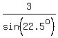 3%2Fsin%2822.5%5Eo%29