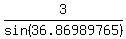 3%2Fsin%2836.86989765%29
