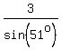 3%2Fsin%2851%5Eo%29