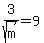3%2Fsqrt%28m%29=+9