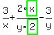 3%2Fx%2B2%2Fy%2Fhighlight_green%28+2+%29%2Ahighlight_green%28+x+%29-3%2Fy