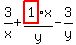 3%2Fx%2Bhighlight_red%28+1+%29%2Fy%2Ax-3%2Fy