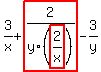 3%2Fx%2Bhighlight_red%28+2%2Fy%2F%28highlight_red%28+2%2Fx+%29%29+%29-3%2Fy