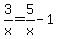 3%2Fx=5%2Fx-1