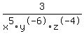 3%2Fx%5E5y%5E-6z%5E-4