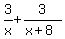 3%2Fx+%2B+3%2F%28x%2B8%29