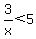 3%2Fx+%3C+5