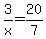 3%2Fx+=+20%2F7