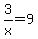 3%2Fx+=9
