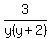 3%2Fy%28y%2B2%29