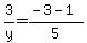 3%2Fy=%28-3-1%29%2F5