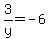3%2Fy+=+-6