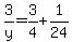 3%2Fy+=+3%2F4%2B1%2F24