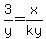3%2Fy+=+x%2Fky