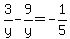 3%2Fy-9%2Fy=-1%2F5