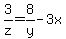 3%2Fz=8%2Fy-3x