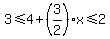 3%3C=4%2B%283%2F2%29x%3C=2