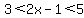 3%3C2x-1%3C5