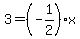 3=%28-1%2F2%29x