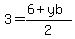3=%286%2Byb%29%2F2
